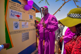 His Grace commisioning the Kisesini Borehole at the Kisesini Church ground (2)