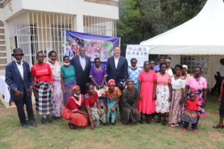 USAID and ADSE stakeholders and the Menda Makoka caregivers- VLSA group members during the USAID Mission Directors Visit.